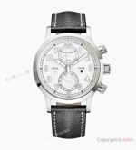 Swiss Made Patek Philippe Pilot Chronograph and Travel Time Watch 42mm White Dial